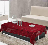 Kuber Industries Argyle Printed Cotton 4 Seater Center Table Cover,40"x60" (Maroon)-44KM027